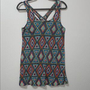 Rubbish Tribal Multi Color Print Tank Top